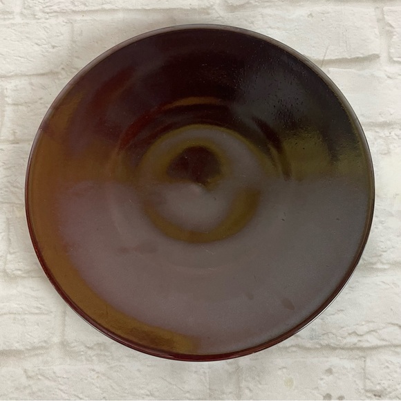 2 CRATE & BARREL Mahogany Dinner Plate 11.25" Made in Japan - Picture 2 of 8